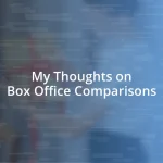 My Thoughts on Box Office Comparisons